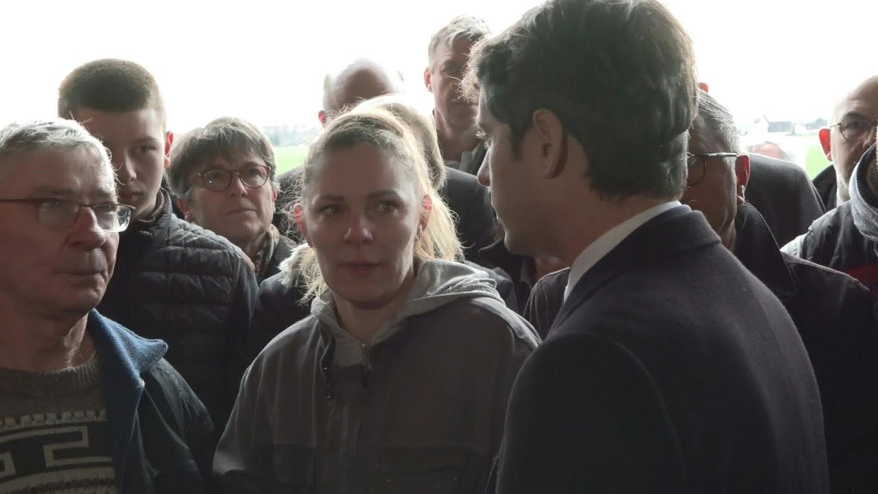 Attal interpellé par une agricultrice dans la Marne | AFP Images