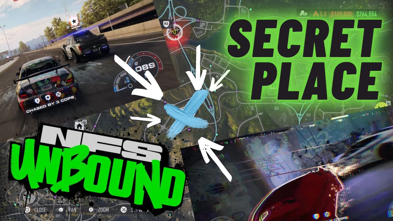 NFS Unbound - &ldquo;Secret place&rdquo; to Escape all Heat Levels Police Chase EVERY TIME!