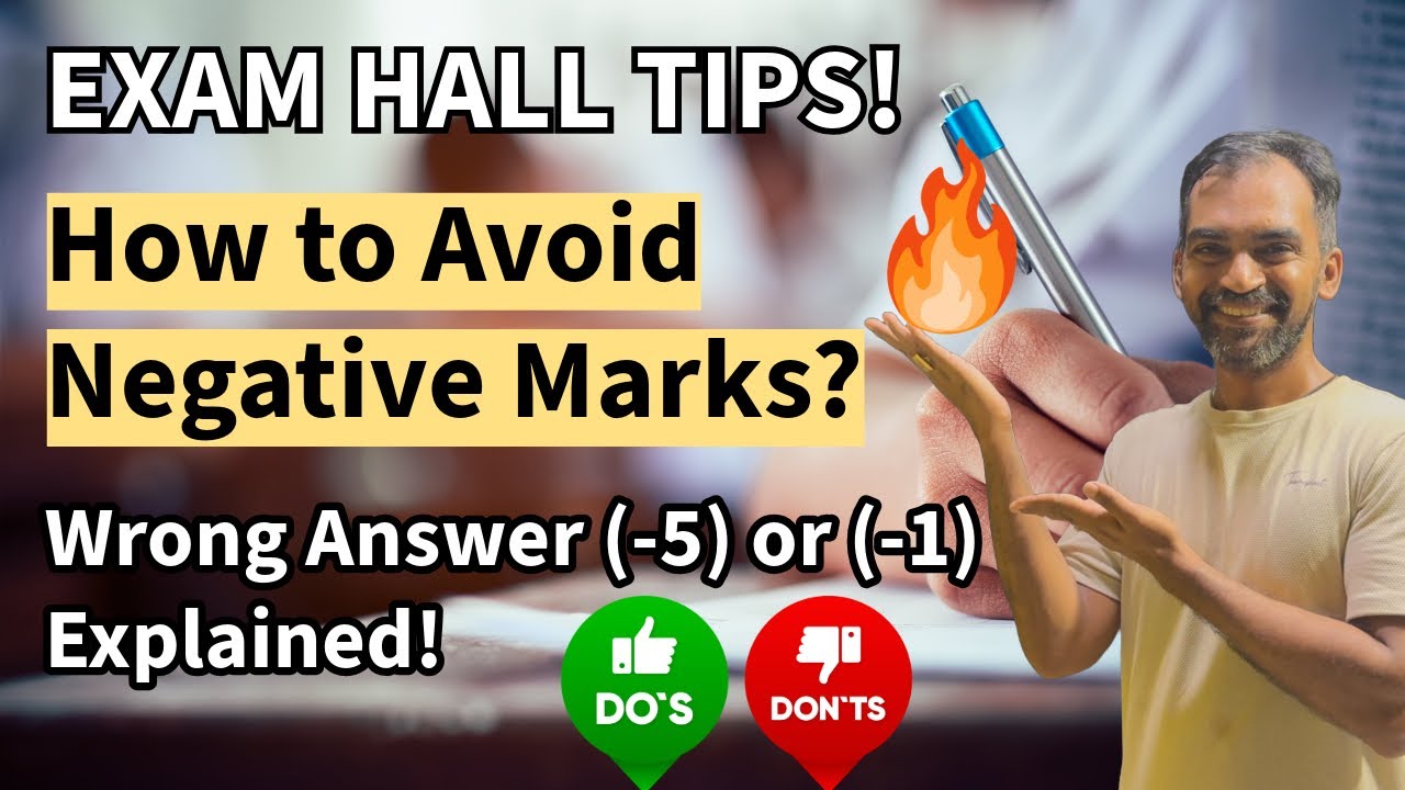 How to Avoid Negative marks? explained | NEET 2025 | Exam Hall Tips