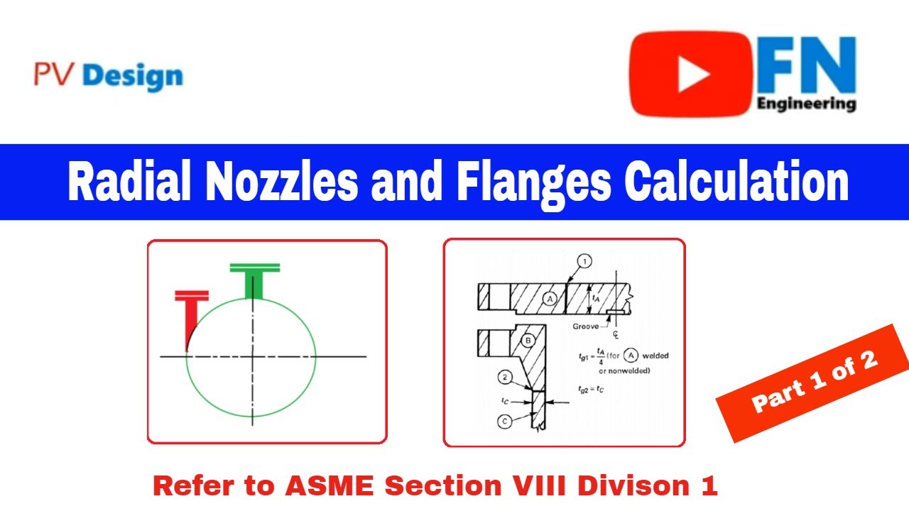 PV Design | Radial Nozzles and Flanges Calculation | Part 1.3 (1 of 2)