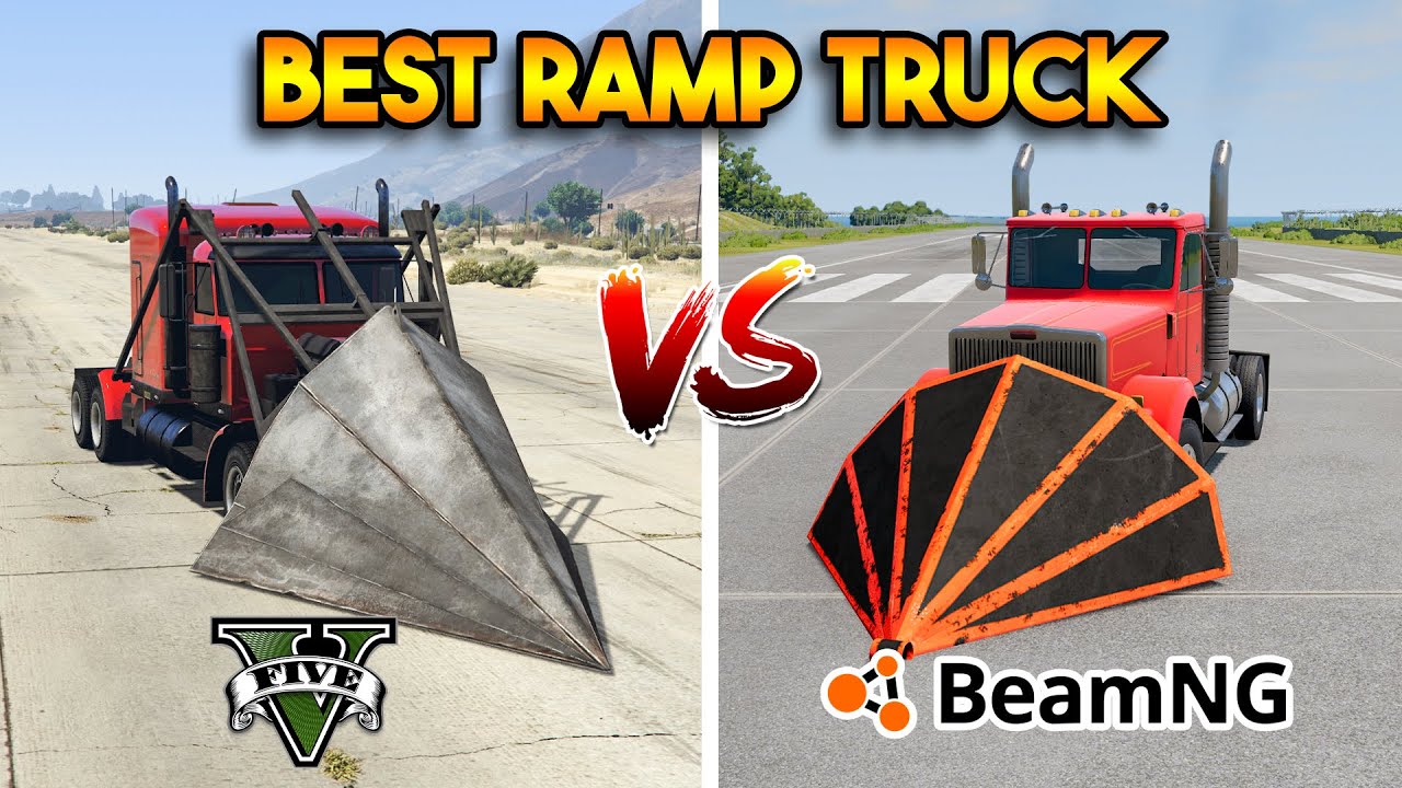 GTA 5 PHANTOM WEDGE VS BEAMNG DRIVE RAM PLOW (BEST FOR RAMMING?)