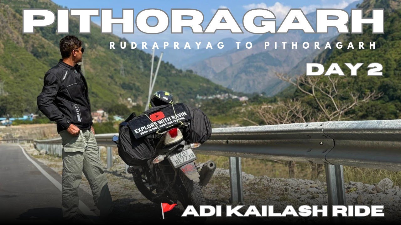 Adi Kailash Ride Day 2 🚩 Rudraprayag to Pithoragarh | Most Dangerous Himalayan Roads!