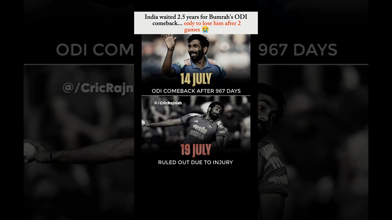 Jasprit Bumrah and injuries are never ending stories 😭