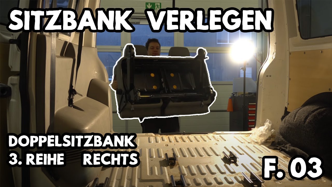 Doppelsitzbank versetzen nach hinten rechts | Camperausbau passend für VW T5 | Küstenvan
