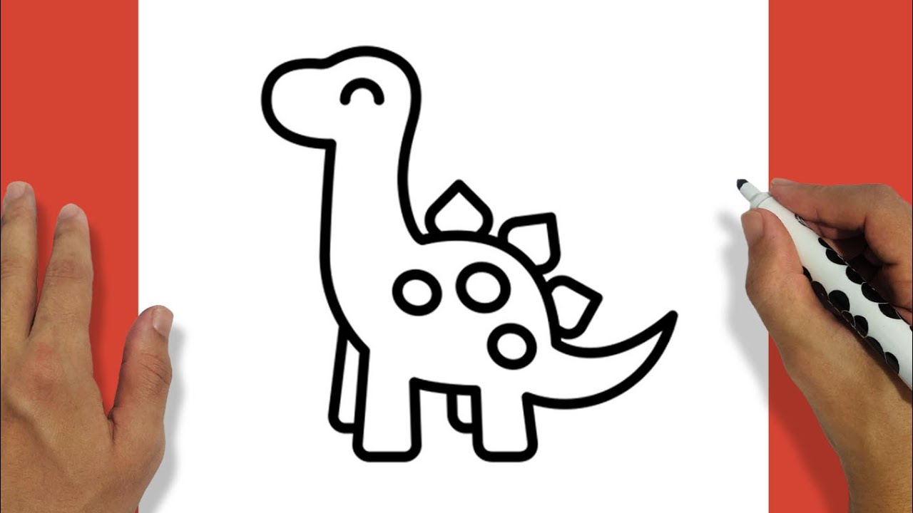 COMO DESENHAR UM DINOSSAURO KAWAII