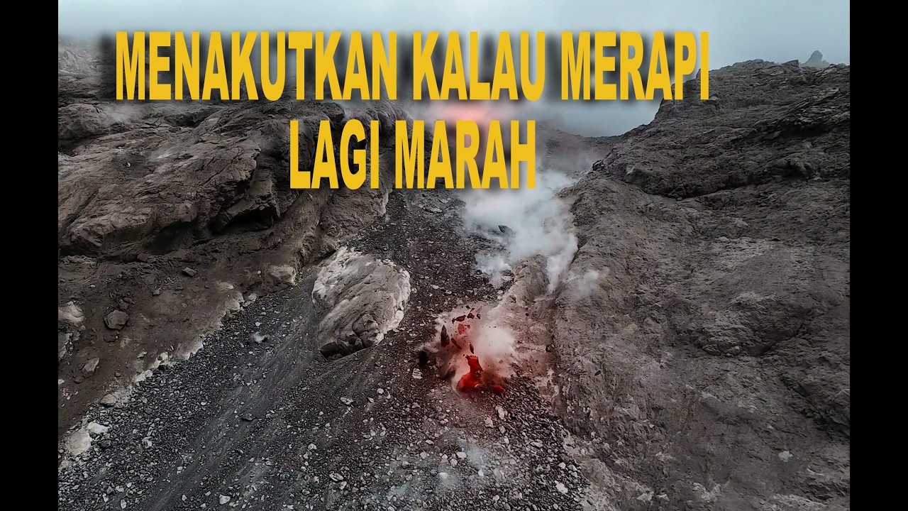 Gunung Merapi masih sering terjadi guguran material Vulkanik #merapi #drone