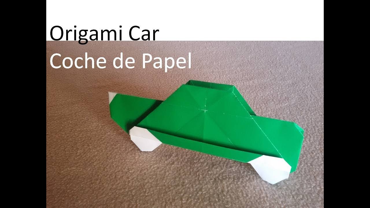 🚗 Origami Car DIY Tutorial, How to Make a Paper Auto Vehicle - Coche o Carro de Papel, Manualidades