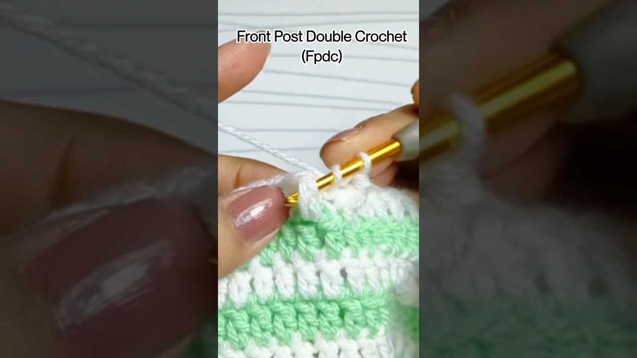 front Post double crochet | fpdc #diy #crochet #crochetpattern #fpdc #shorts