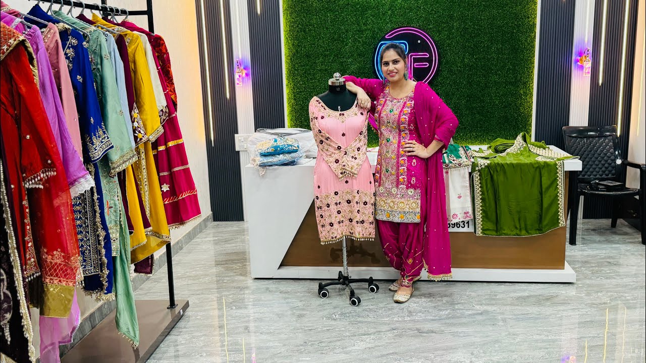 Punjabi Handwork Boutique Suit Design 2024 Reet Fashion Salina
