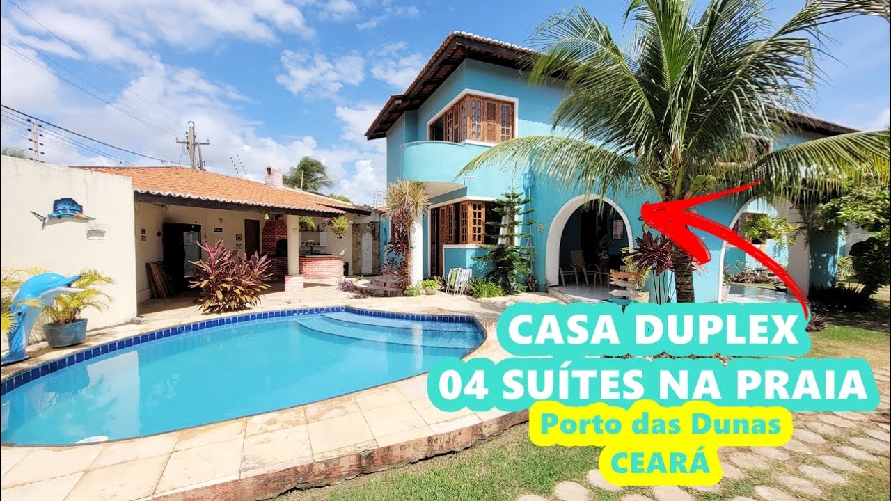 Casa Duplex de 04 Suítes Pertinho do Beach PArk / Porto das Dunas - CE