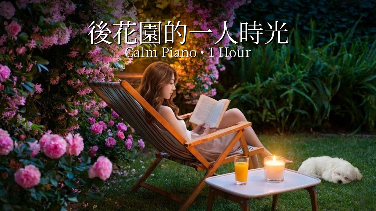 後花園的一人時光｜1 Hour Pure Piano for Reading & Deep Focus (No Percussion)
