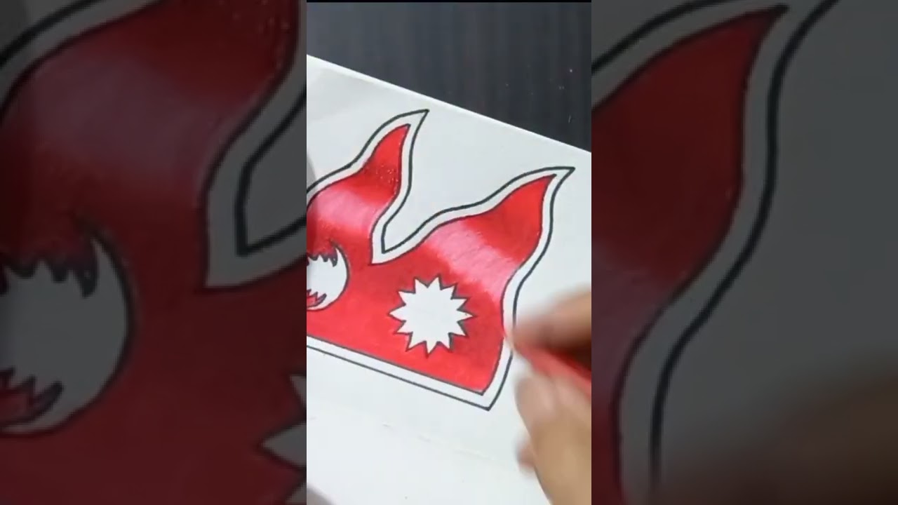 Nepal's flag||I'm a rider||Thapa Art||