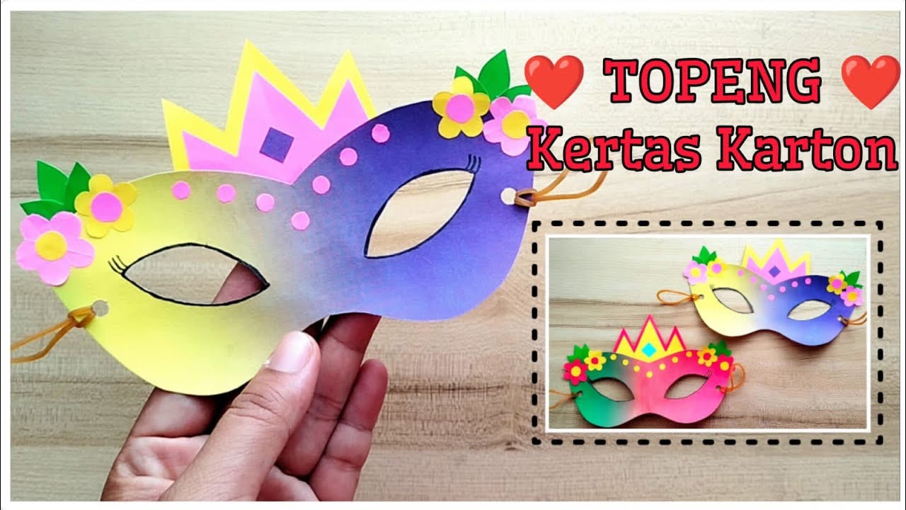 Topeng dari Kertas Karton || Seni Rupa Kelas 1 Kurikulum Merdeka || Membuat Topeng Nusantara