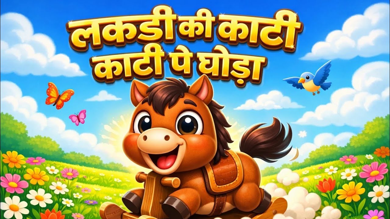 लकड़ी की काठी | काठी पे घोड़ा 🐎🎵 | सबसे मज़ेदार हिंदी | Kids Rhyme