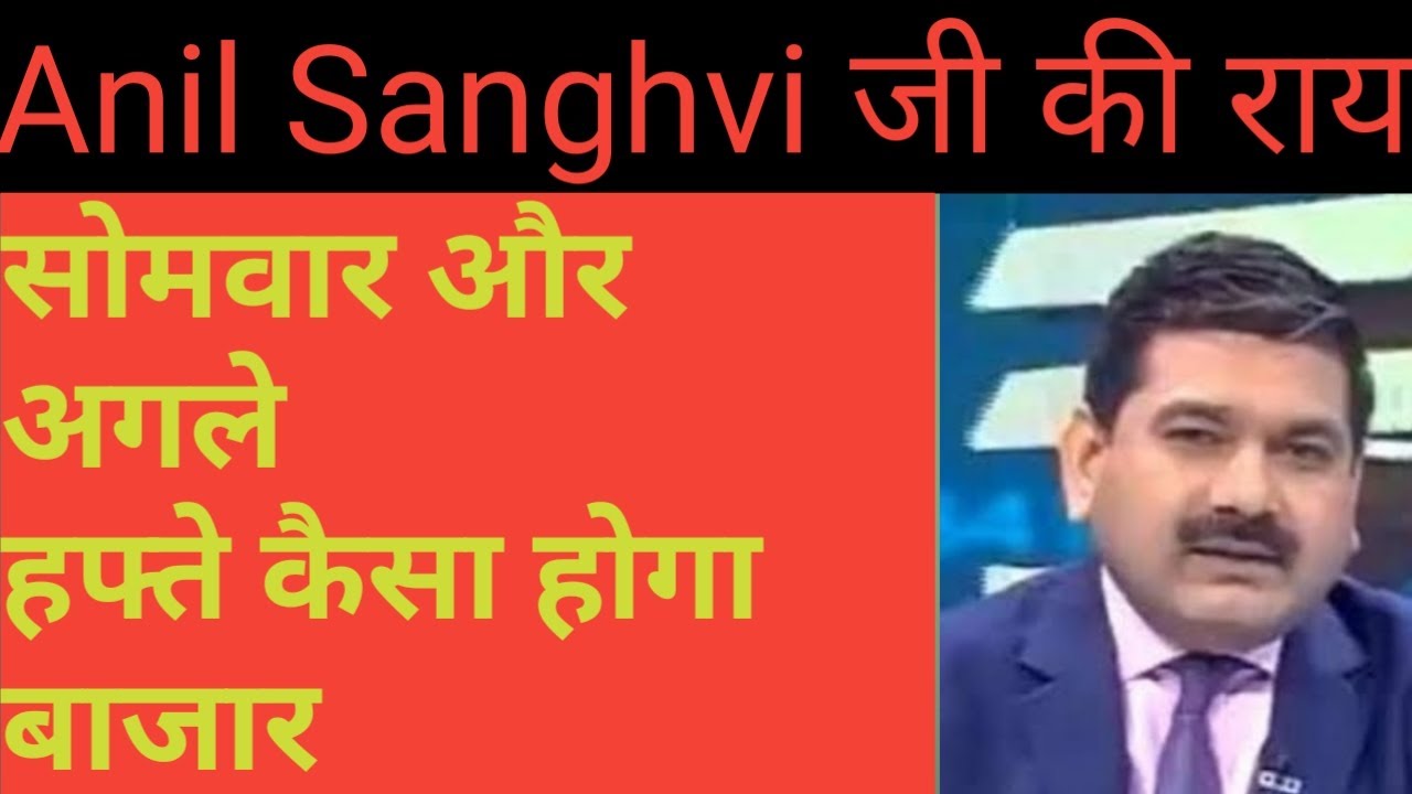 #anil singhvi Anil singhvi market view on monday and next week