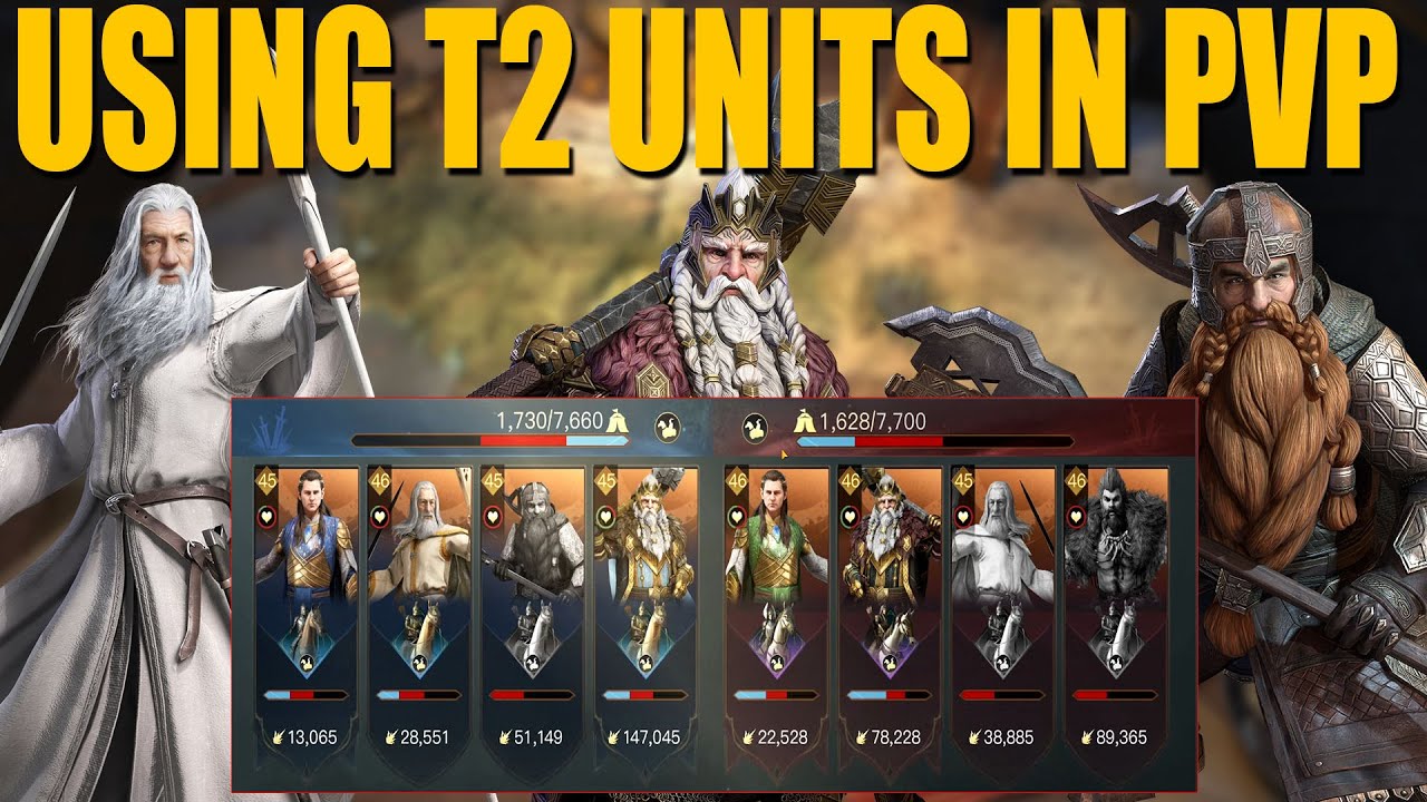 LOTR Rise To War Using T2 units in formation mid season in tough pvp battles