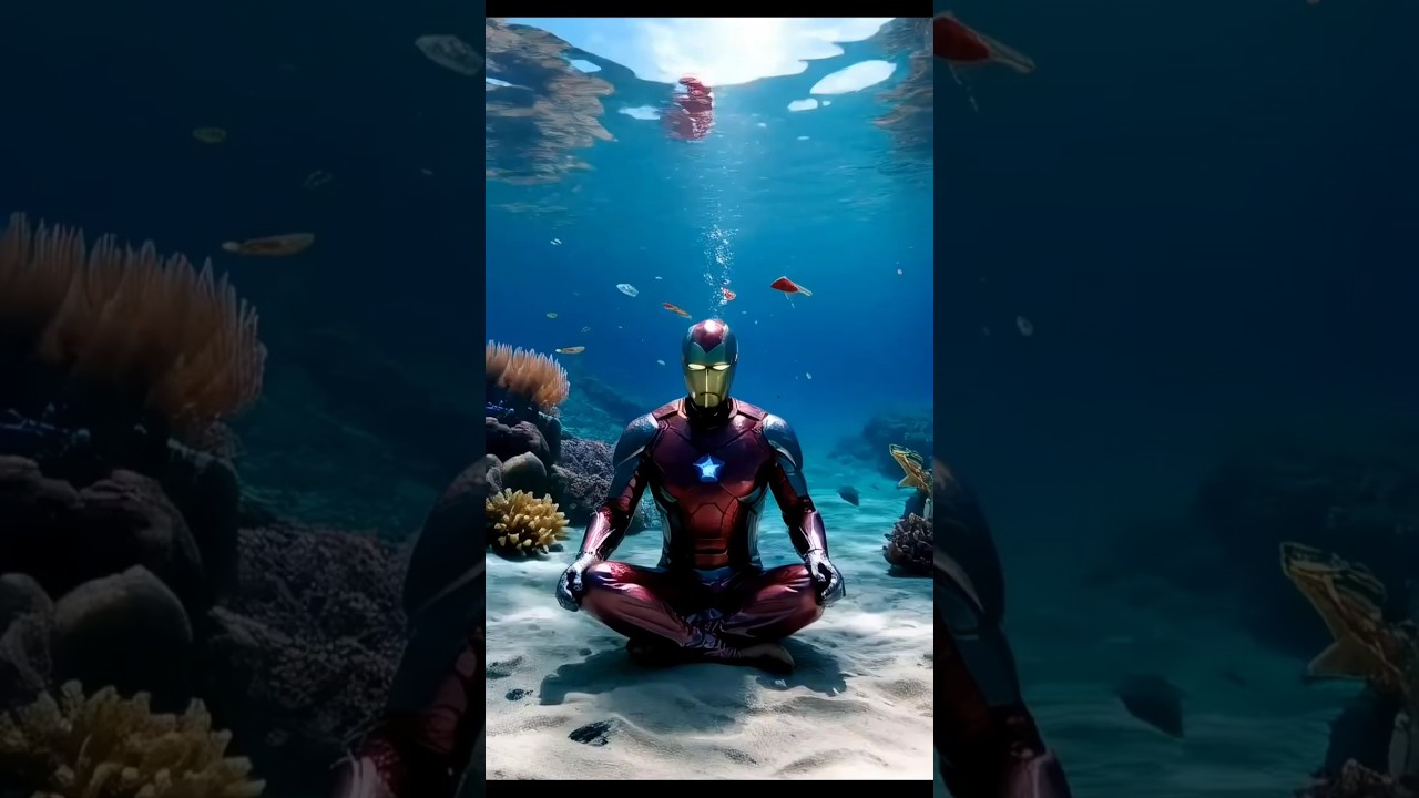 Iron man underwater 🫧🫧🫧🫧🫧#avengers #ironman #shorts