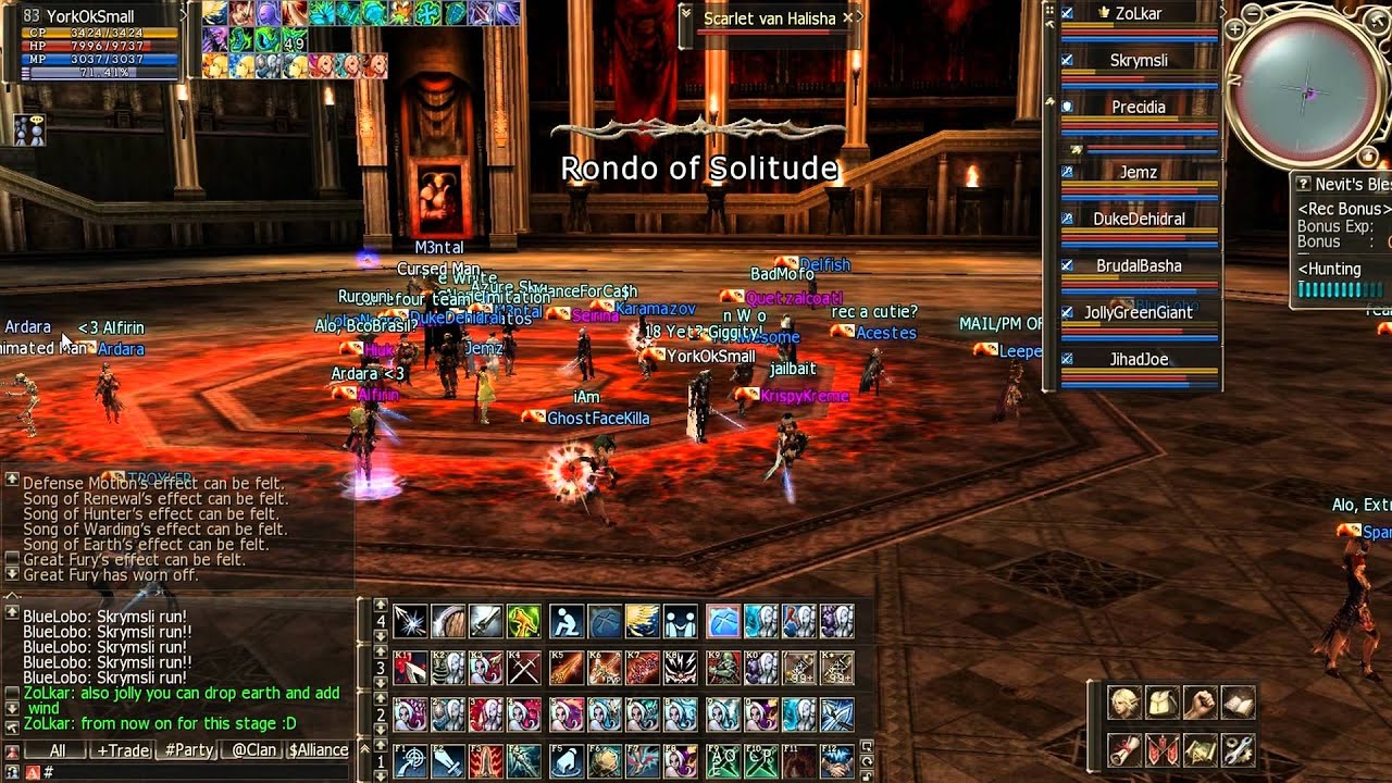 RaidZilla : Lineage 2 EPIC RAID BOSS 1080p Scarlet Van Halisha Frintezza Necklace Boss Battle 2011