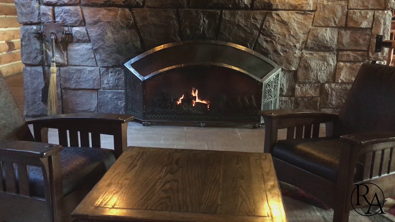Magic Kingdom's Wilderness Lodge balcony fireplace