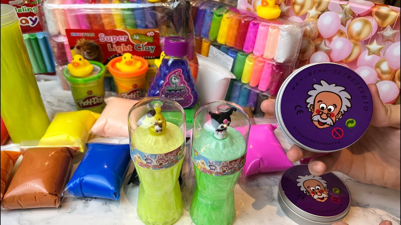 Unboxing the clay and slime ASMR✨🌈