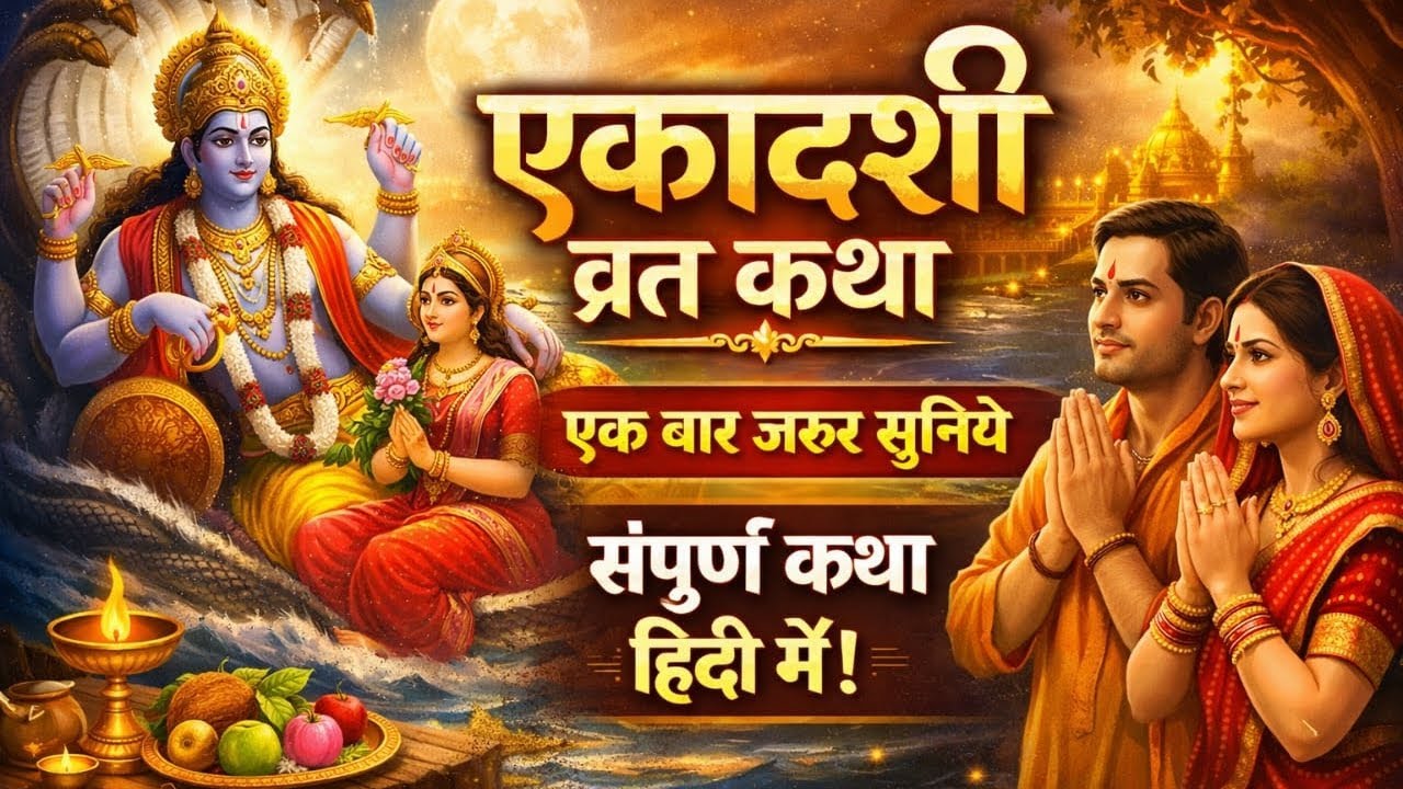 एकादशी व्रत कथा एक बार जरूर सुनिए संपूर्ण कथा हिंदी में || #akadashivratkatha #ekadashi #hindi 