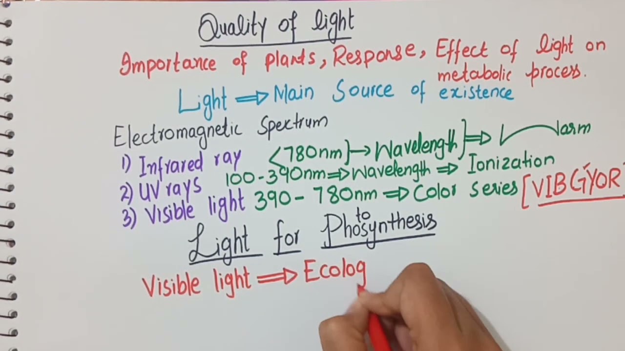 Light as an ecological Factor|Quality of light for plants|Full explaination in Hindi #ecology