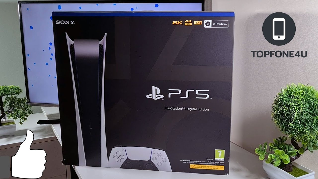 Sony PlayStation 5 PS5 Digital Edition PS5 Unboxing and Initial Setup.