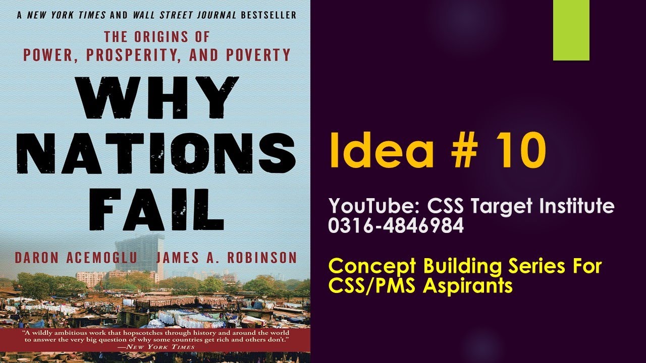 Why Nations Fail Book | Idea 10 | CSS Highly Recommended book | CSS | CSS Special | PMS