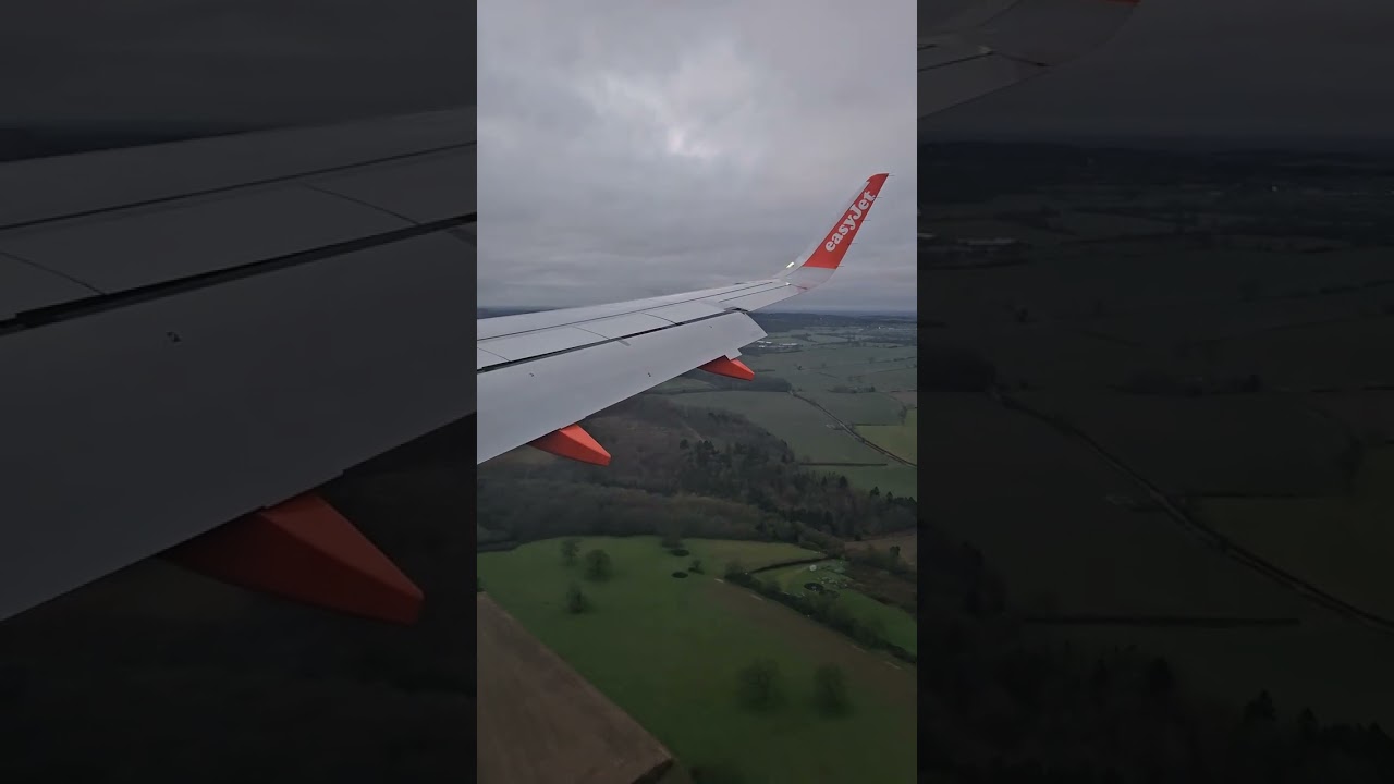 Airport London Luton Easyjet Landing 29.12.2024 Airbus A-320 Neo G-UZLS