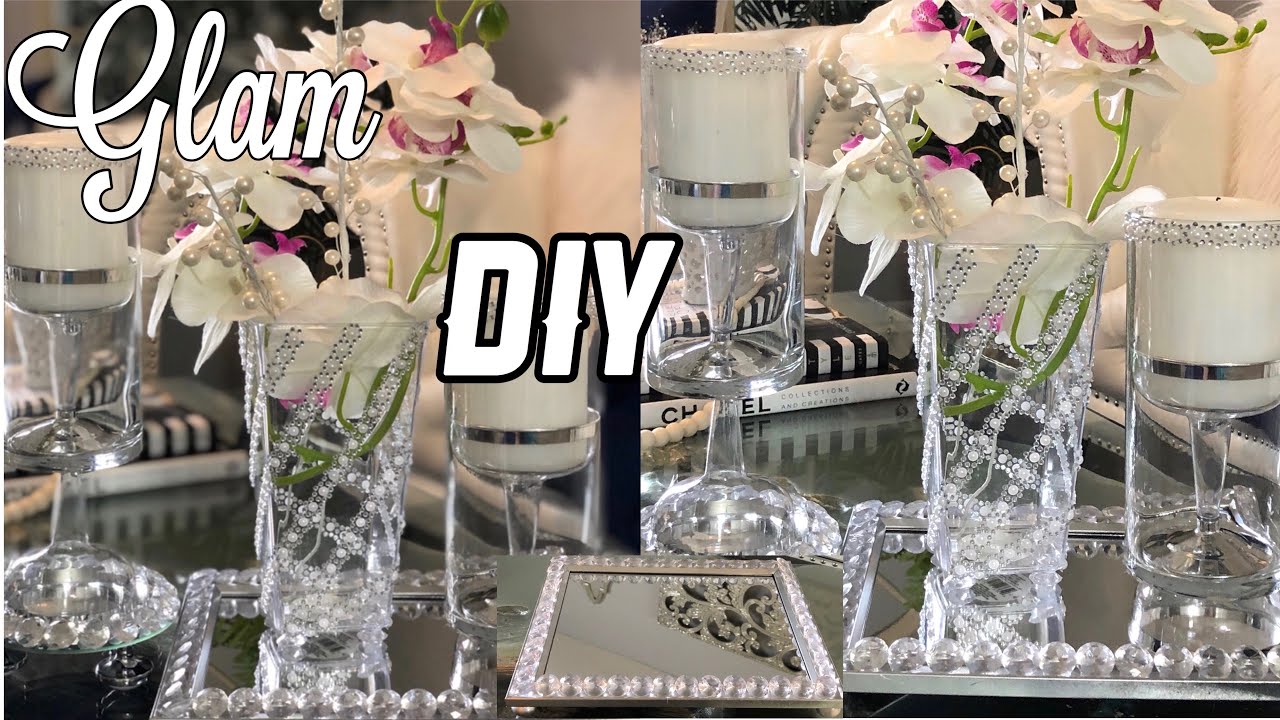 DIY Dollar Tree Decor / COMO HACER BANDEJAS DE ESPEJO/Candelabros Elegante /mirror tray / Nady