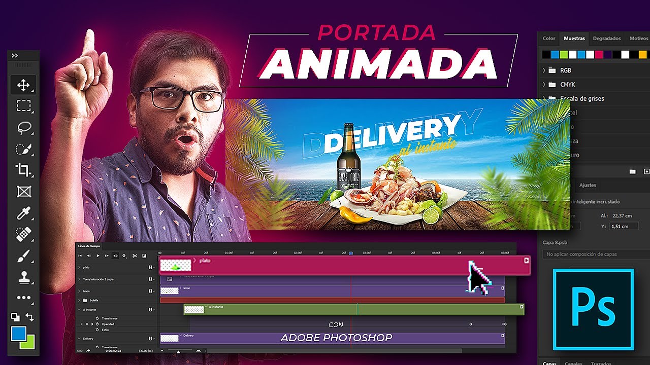 ¿Cómo hacer una portada animada para facebook negocios 2021 con Adobe Photoshop? 🏆