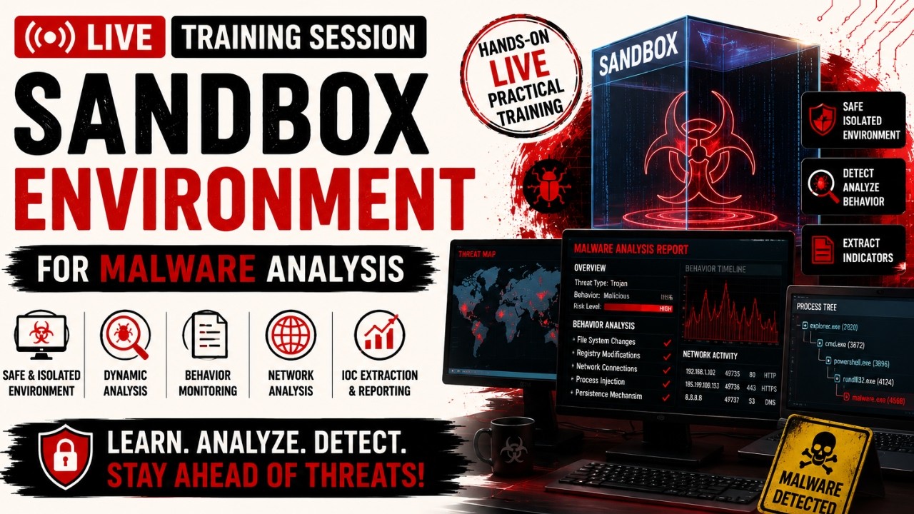 Sandbox Environment for Malware Analysis | Live Practical Training Session #malwareanalysis