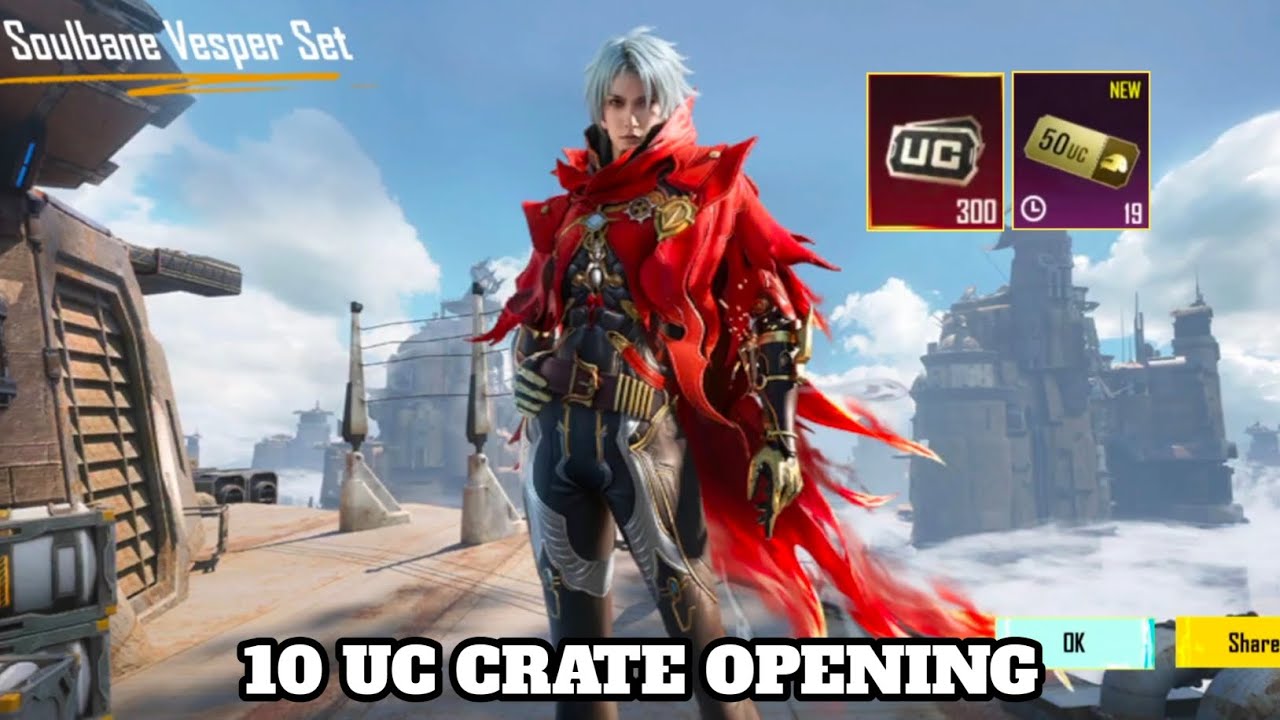 SOULBANE VESPER CRATE OPENING | 10 UC CRATE OPENING IN BGMI/PUBG MOBILE