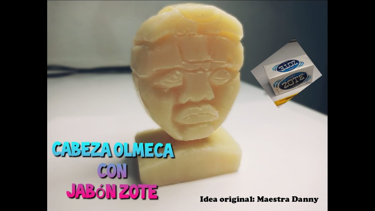 Cabeza Olmeca con jabón Zote