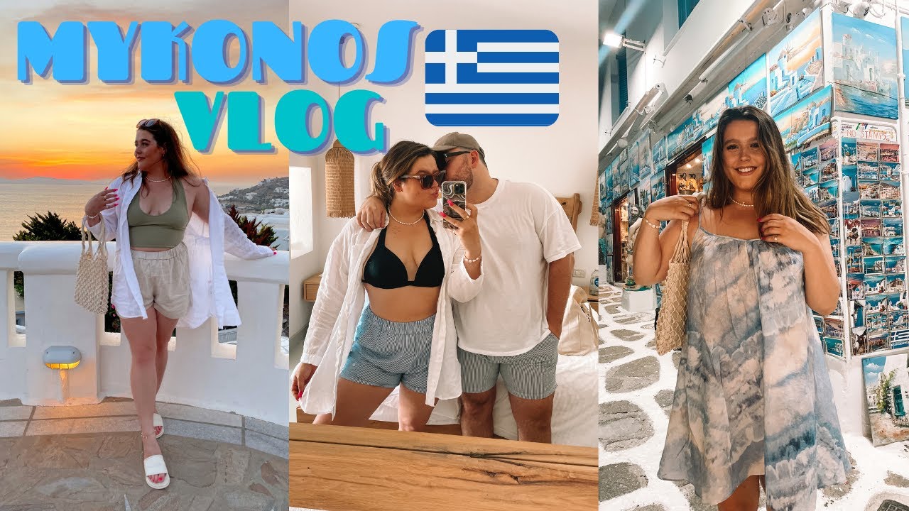 MYKONOS BAECATION VLOG (1) | Hotel Tour + Mykonos Town at Night!