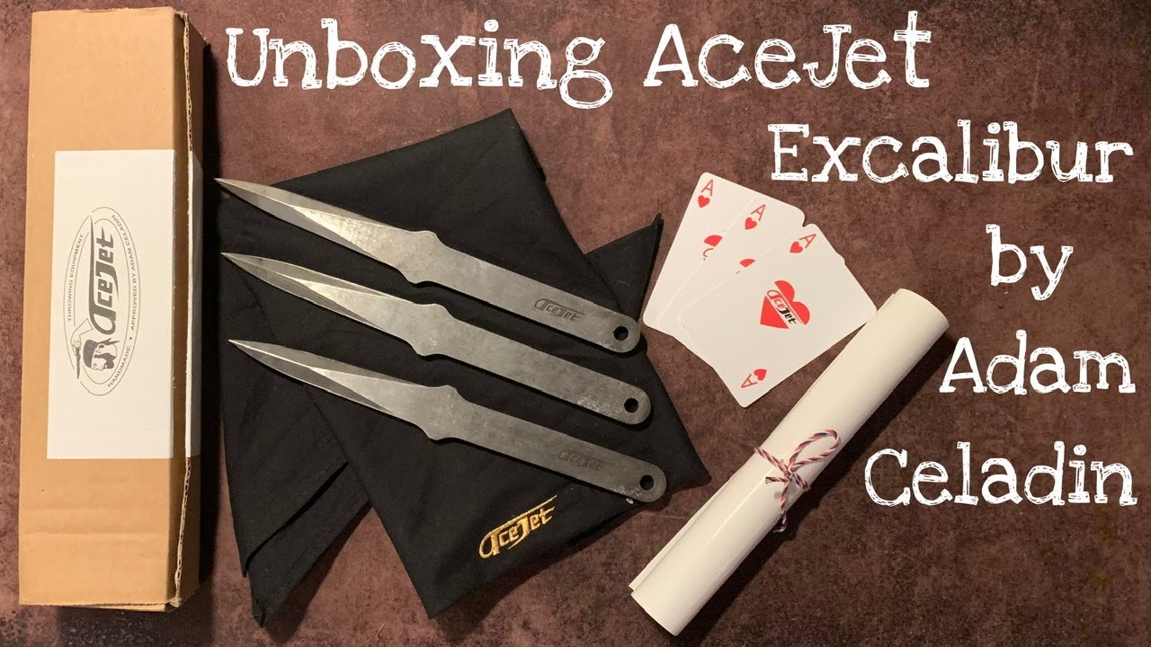 Unboxing - Adam Celadin Ace Jet Excalibur Throwing Knife - promotional code LOVE for 5% discount!