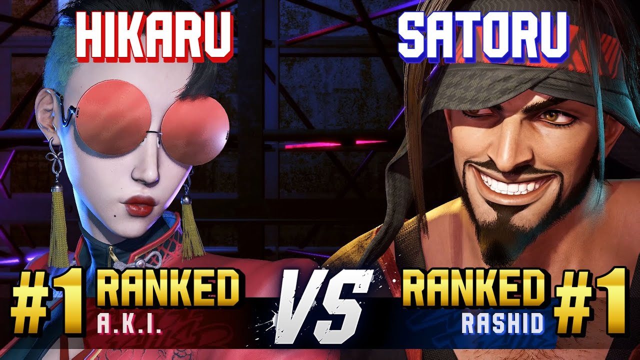 SF6 ▰ HIKARU (#1 Ranked A.K.I.) vs SATORU (#1 Ranked Rashid) ▰ High Level Gameplay