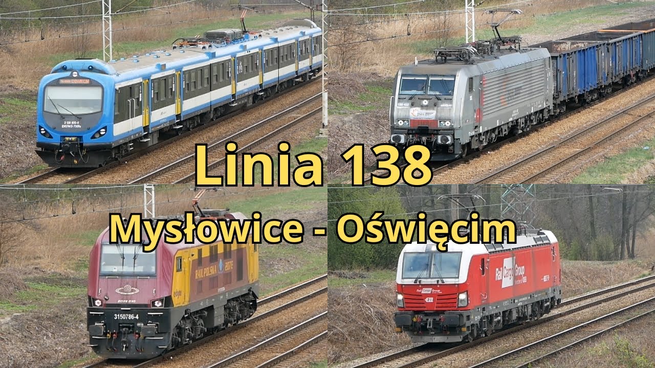 Ruchliwy dzień na linii kolejowej 138 między Mysłowicami a Oświęcimiem część 2