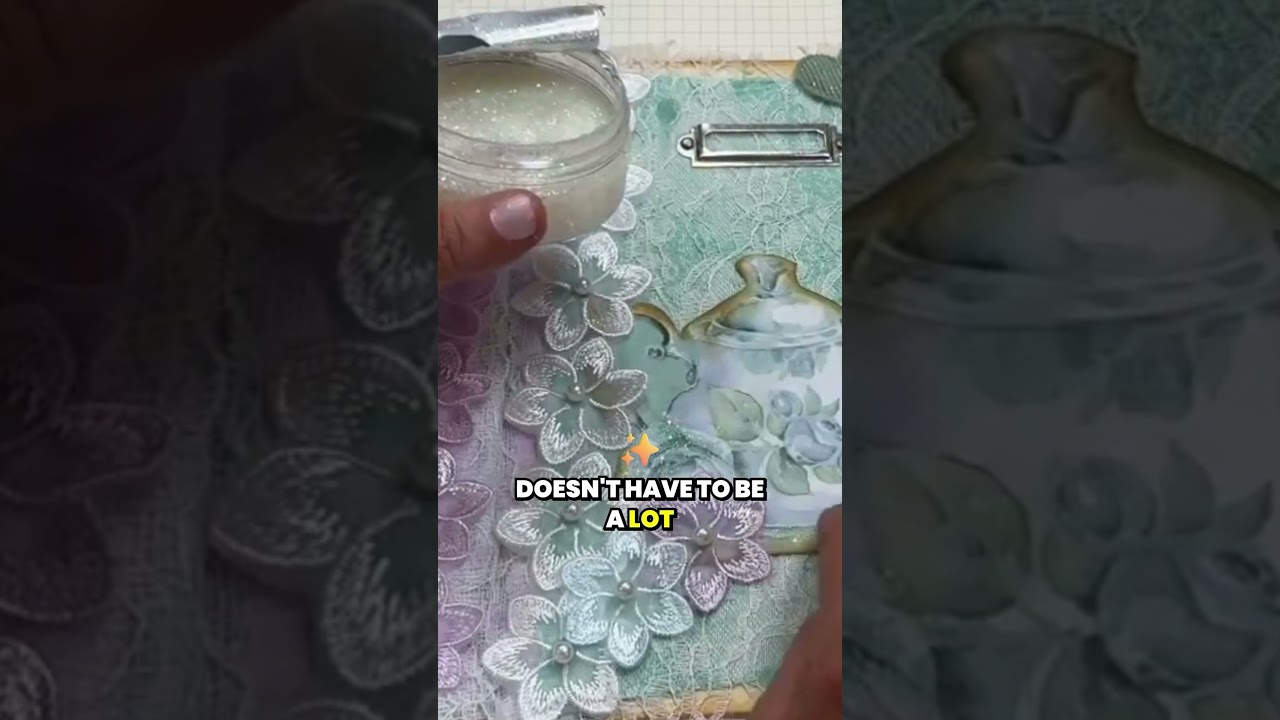 Adding a Touch of Sparkle to your Junk Journal Cover #shorts