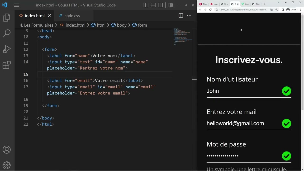 32 Créer un formulaire de base