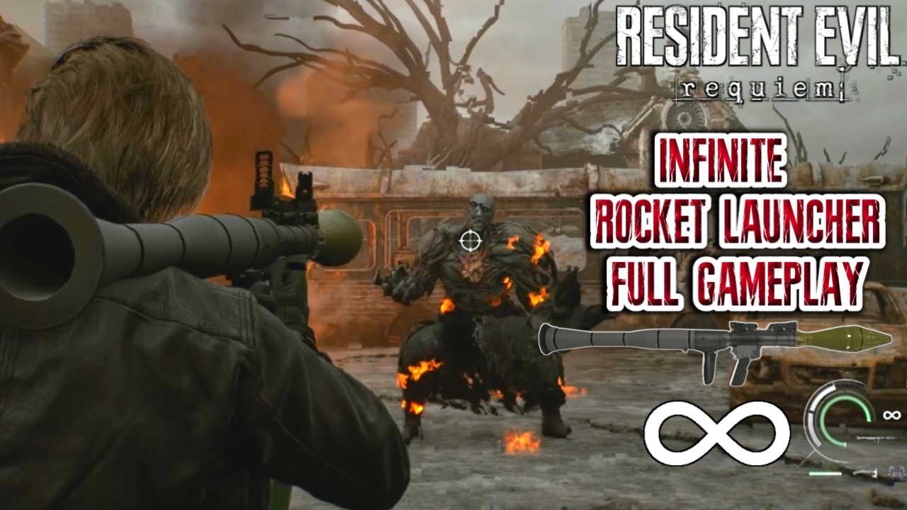 INFINITE ROCKET LAUNCHER ONLY!! No Herbs Full Gameplay - Resident Evil Requiem