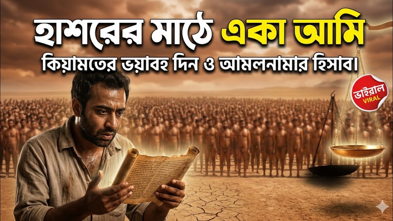 হাশরের মাঠে একা আমি | কিয়ামতের ভয়াবহ দিন ও আমলনামার হিসাব | হৃদয় কাঁপানো ইসলামিক গল্প