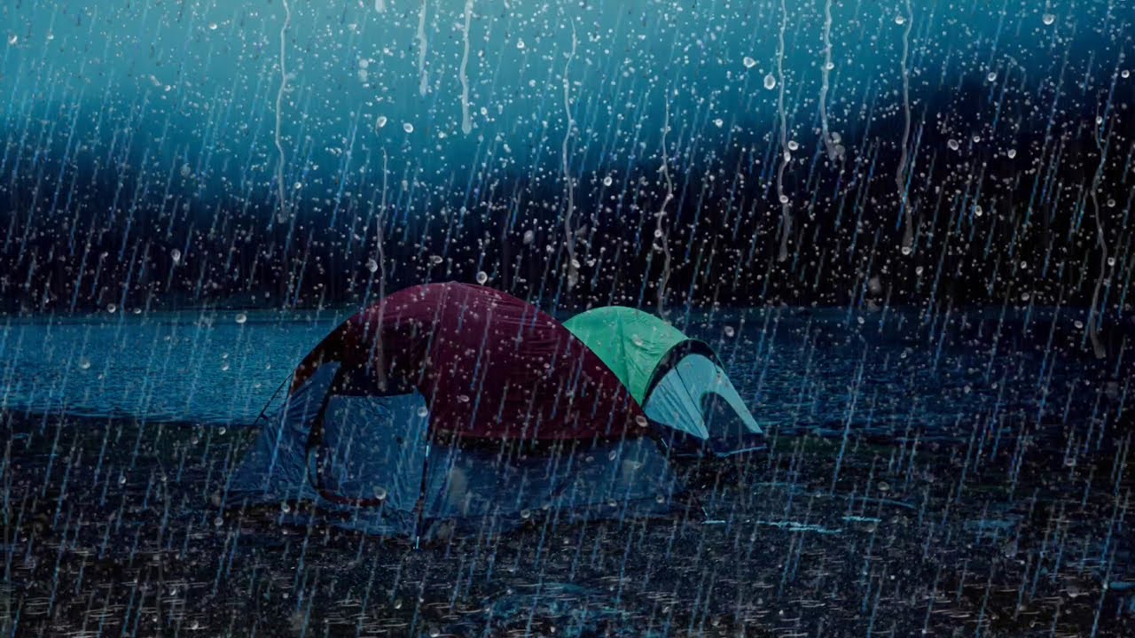 RAIN SOUND on TENT | Gentle rain sounds for sleeping | Good Bye Insomnia | cozy sound,cozy room |