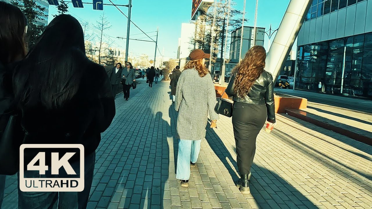 A short walk around Ulaanbaatar on a weekday | 4K | Walking ASMR | 2025/03/21