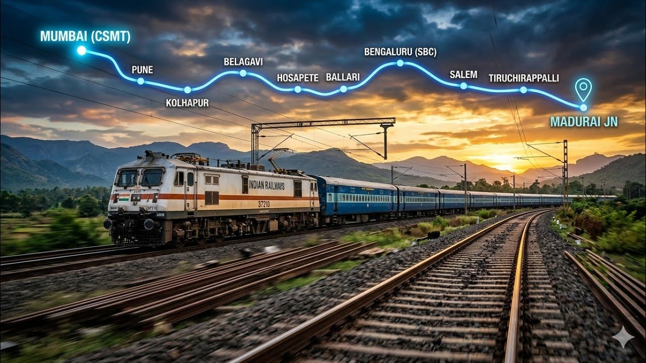 Train Journey from Mumbai Central to Madurai Realistic  Game#TrainGame #TrainSimulator #SBGEMING