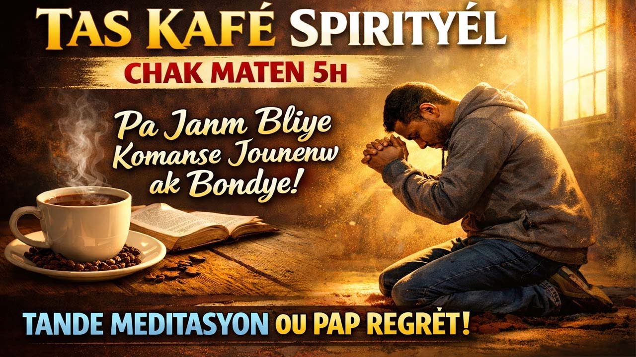 TAS KAFÉ SPIRITYÈL ☕ | Lapriyè ak Meditasyon Chak Maten 5H | Kòmanse Jounenw ak Bondye  ABONE PATAJE