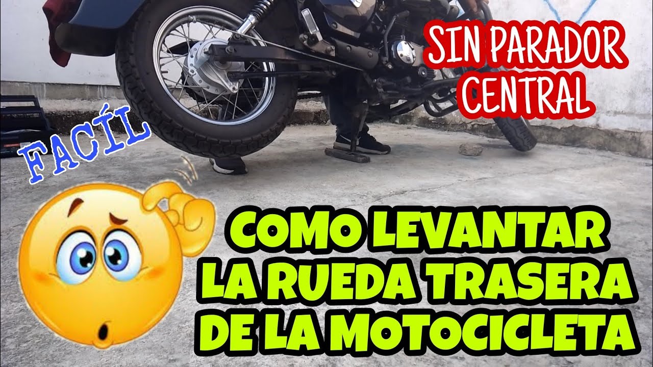 COMO LEVANTAR LA RUEDA TRASERA DE MOTOCICLETA SIN PARADOR CENTRAL - FACÍL Y RÁPIDO HAZLO TÚ MISMO!