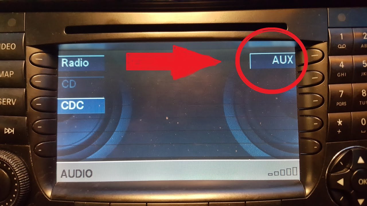 Mercedes W211 AUX Where is the port / Где находится AUX #hrspower 