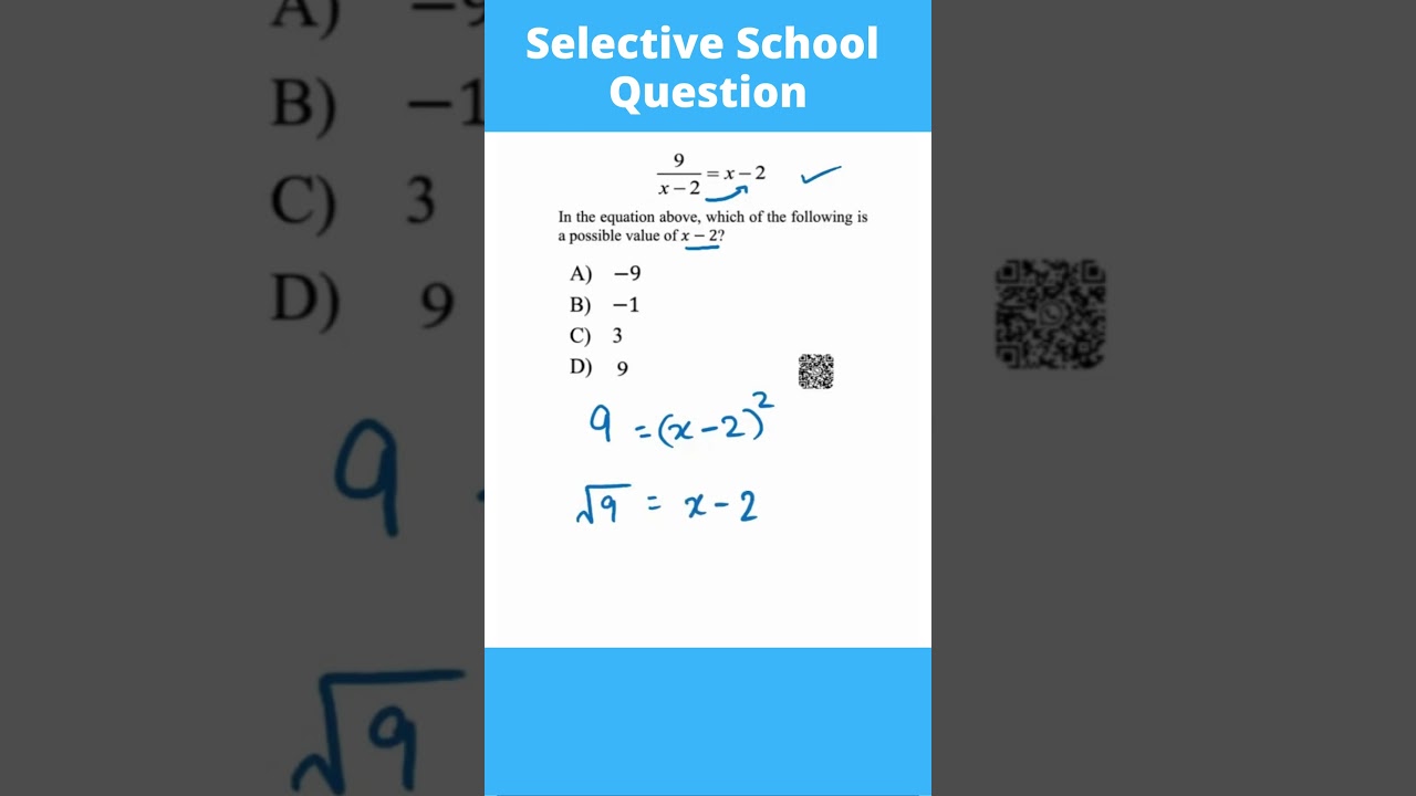 Find x | Selective School Test Algebra Question | Solving The Equation 