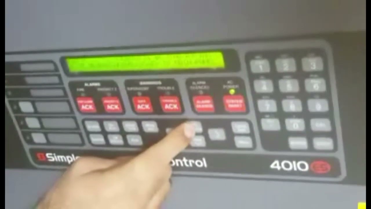Simplex 4010 ES FACP How to access  Alarm log